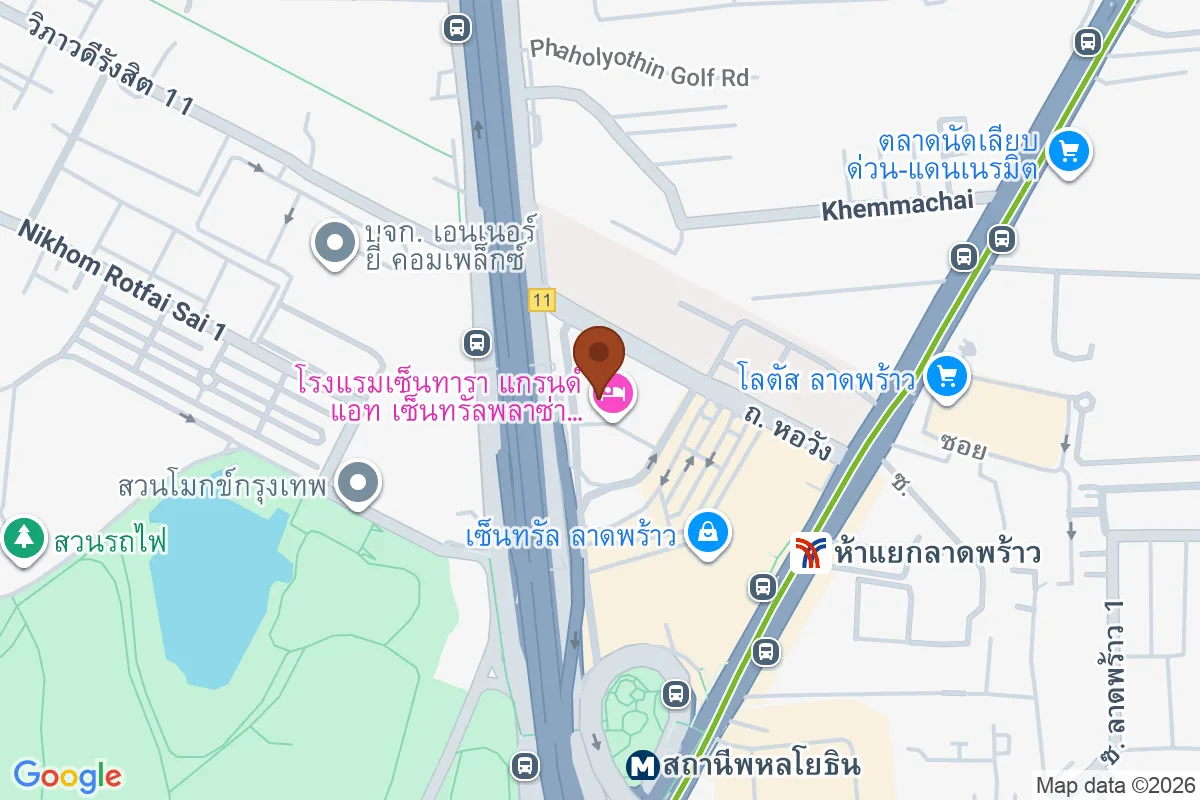 แผนที่ตำแหน่งBlue Sky Rooftop Restaurant & Bar at Centara Grand at Central Plaza Ladprao Bangkok